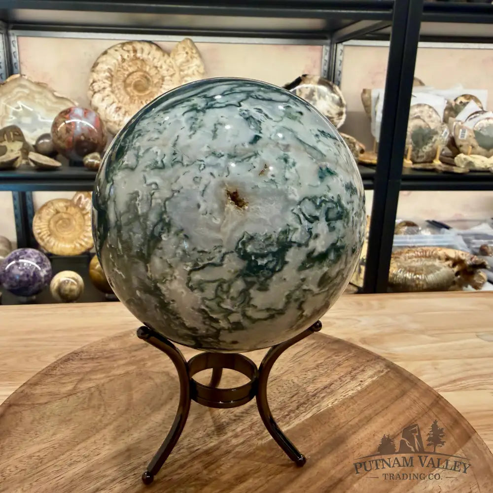 Green Moss Agate Sphere 4.9’’ - Sphere