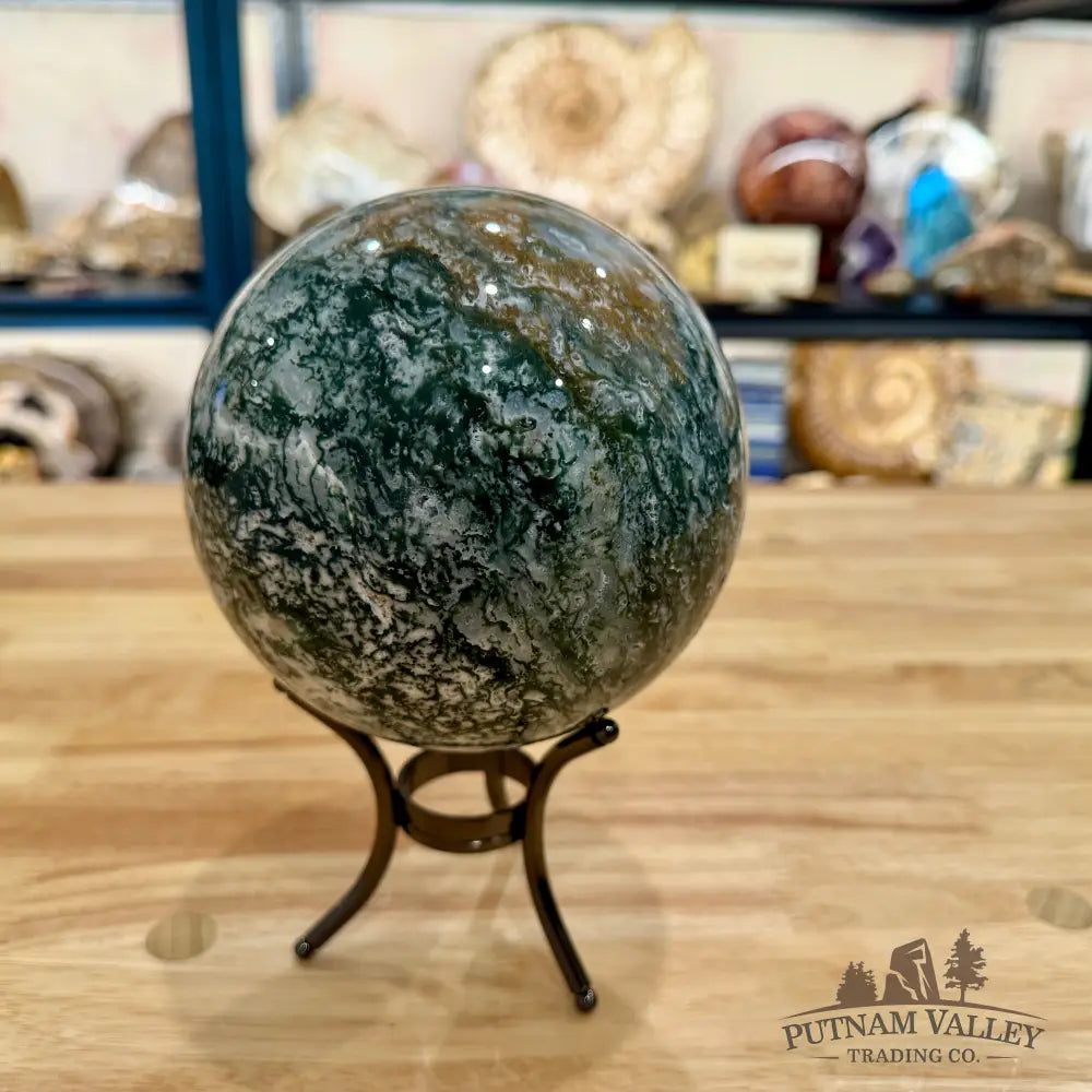 Green Moss Agate Sphere 5.1’’ - Sphere