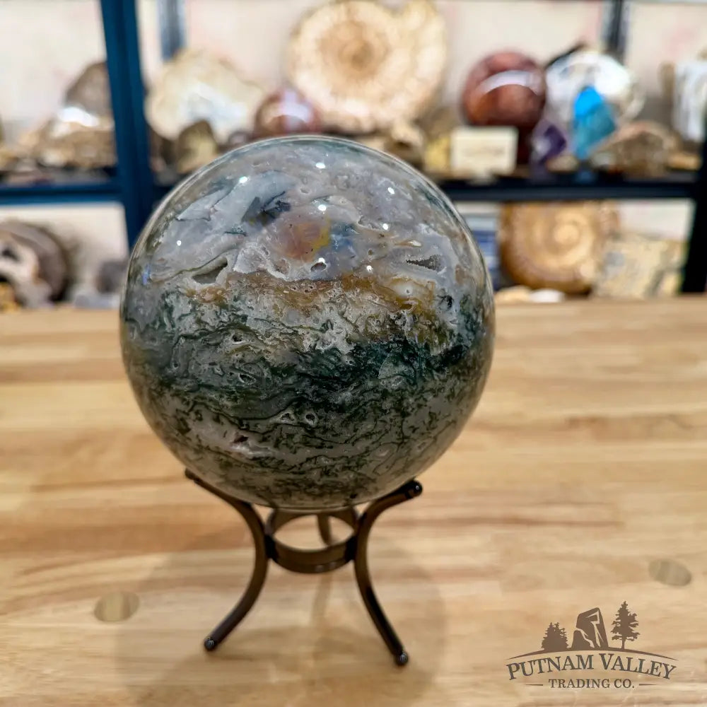 Green Moss Agate Sphere 5.1’’ - Sphere
