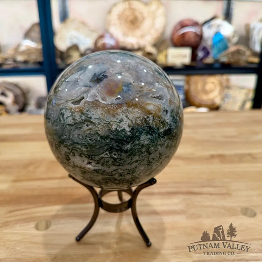 Green Moss Agate Sphere 5.1’’ - Sphere