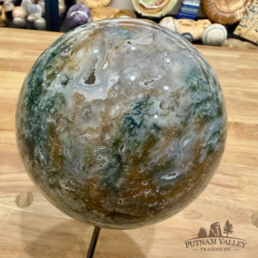 Green Moss Agate Sphere 5.1’’ - Sphere