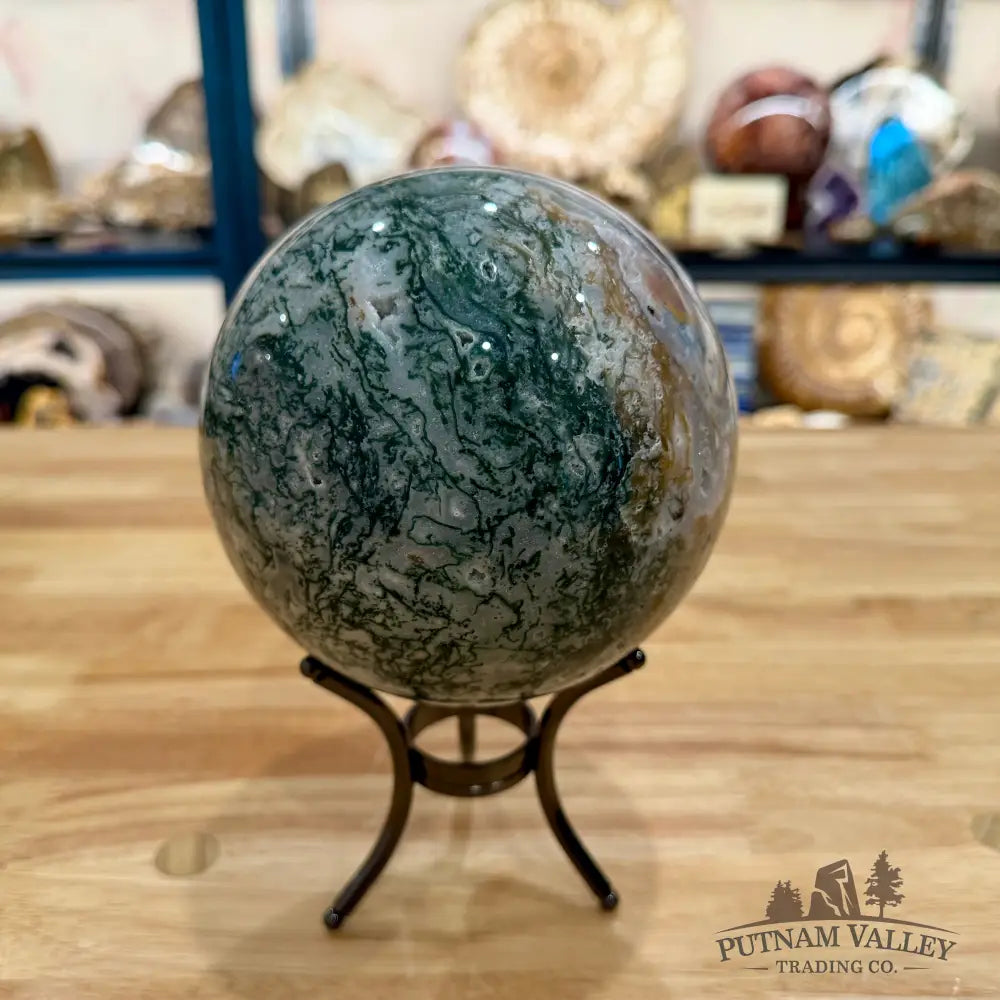 Green Moss Agate Sphere 5.1’’ - Sphere