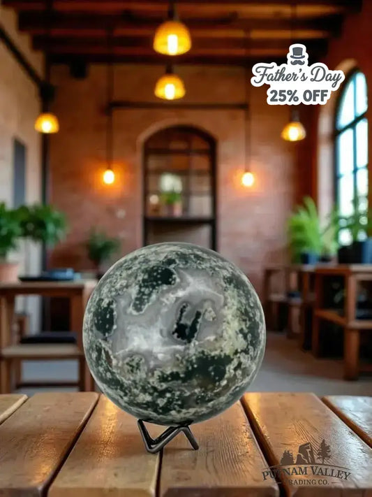 Green Moss Agate Sphere 5.1" - Putnam Valley Trading Co.