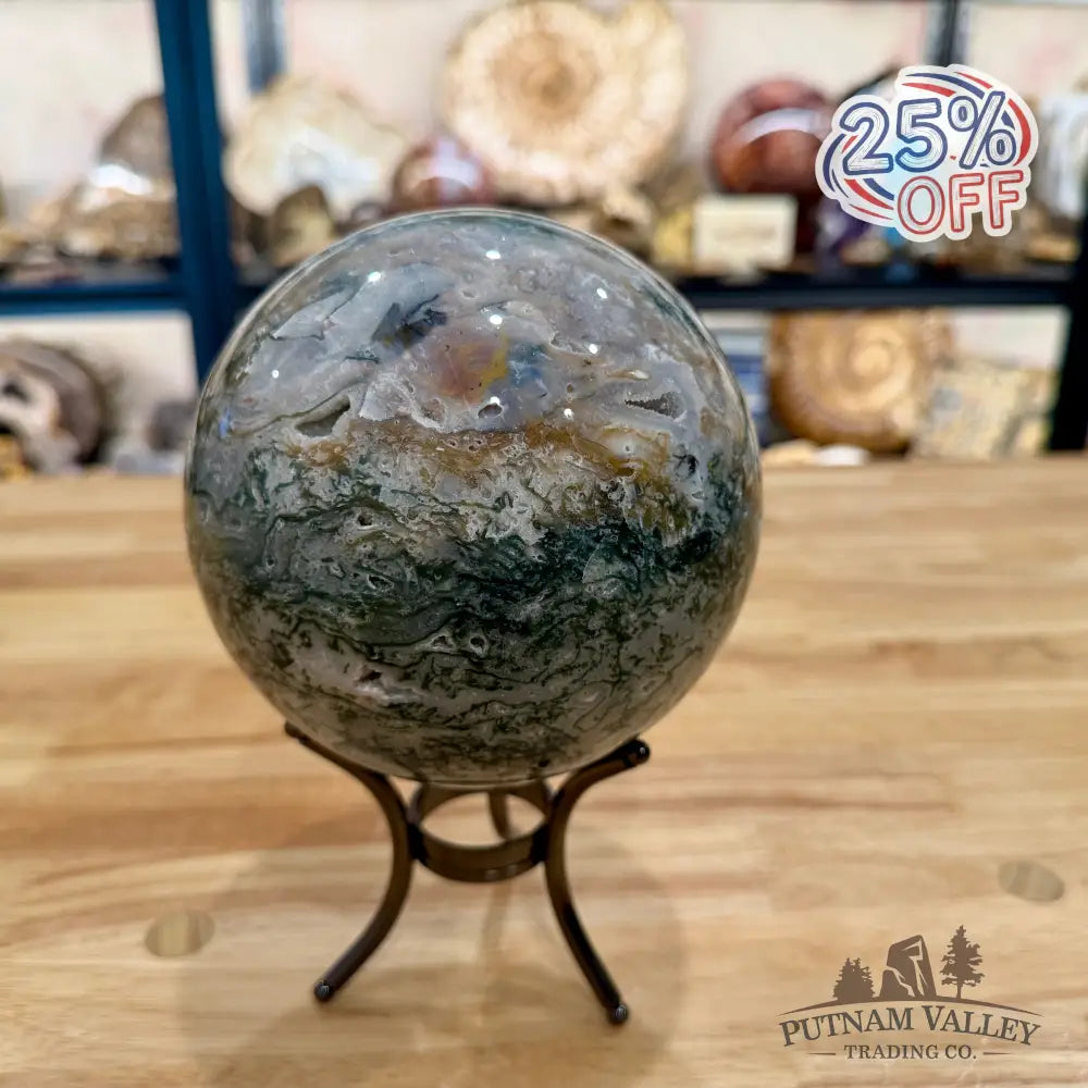 Green Moss Agate Sphere 5.1’’ - Sphere