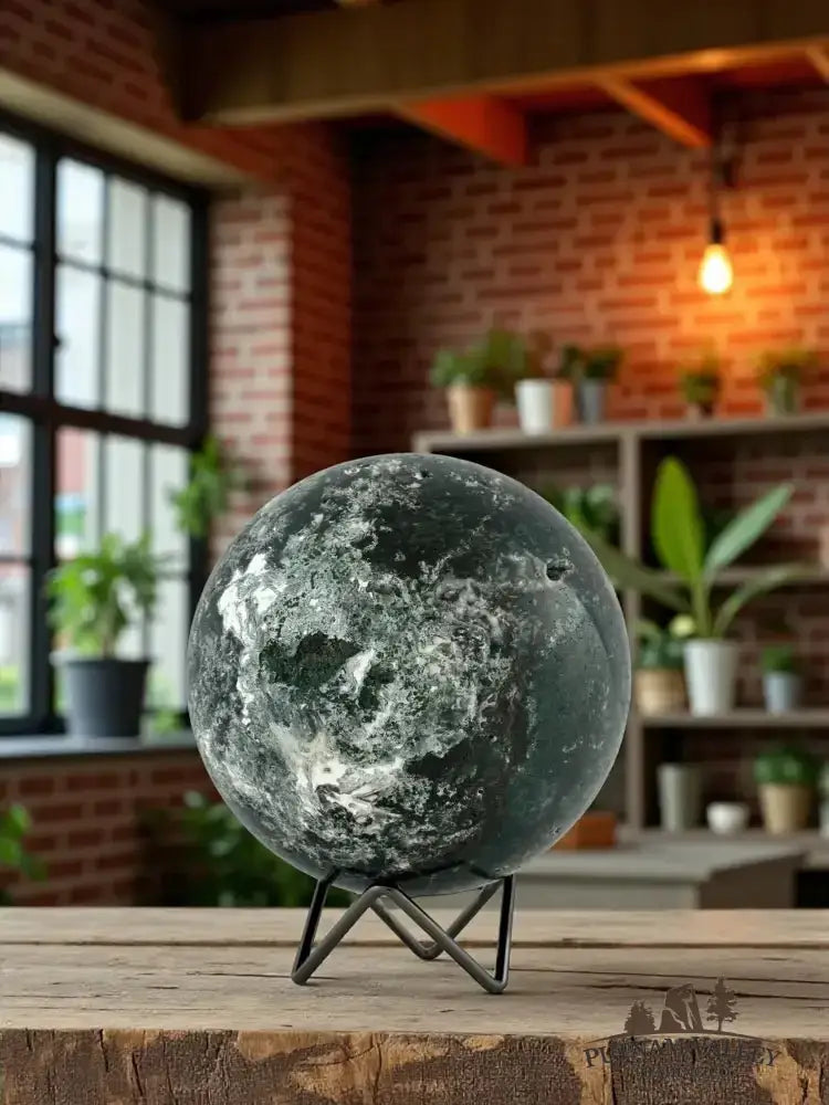 Green Moss Agate Sphere 5.3" - Putnam Valley Trading Co.