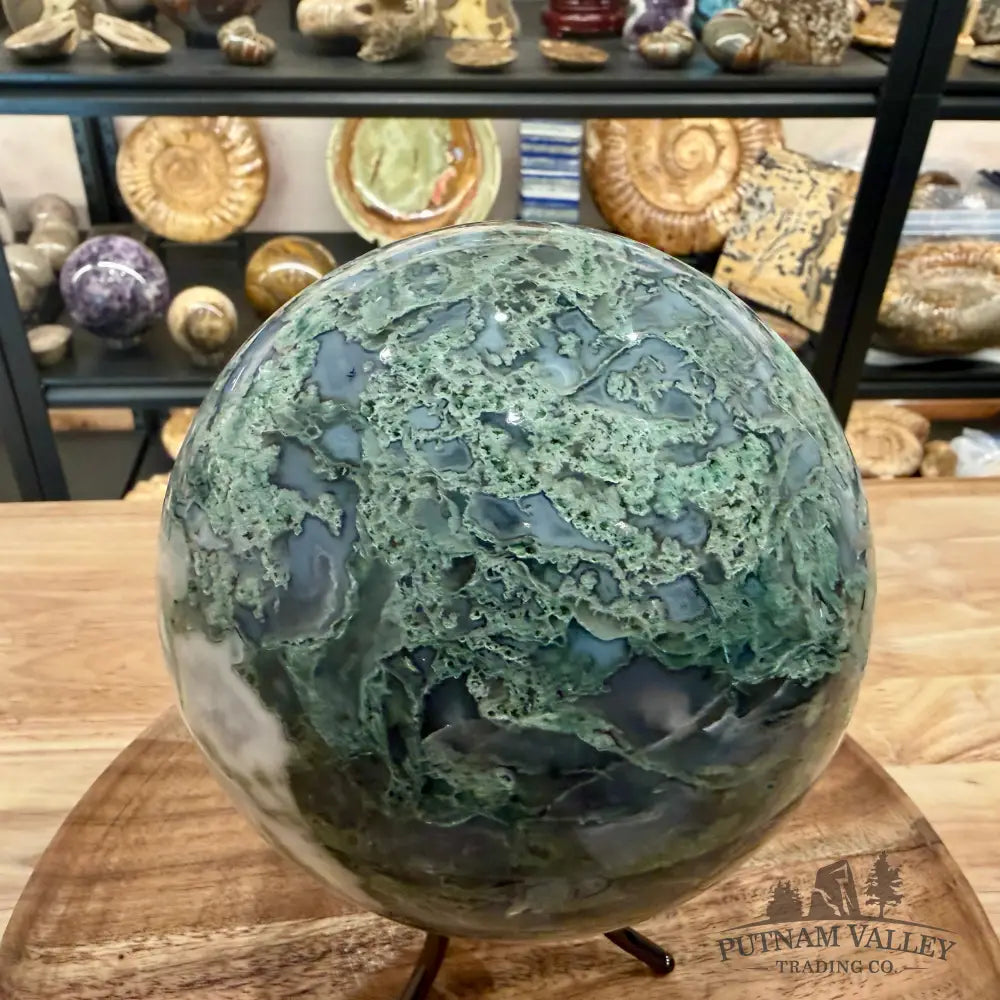 Green Moss Agate Sphere 5.35’’ - Sphere