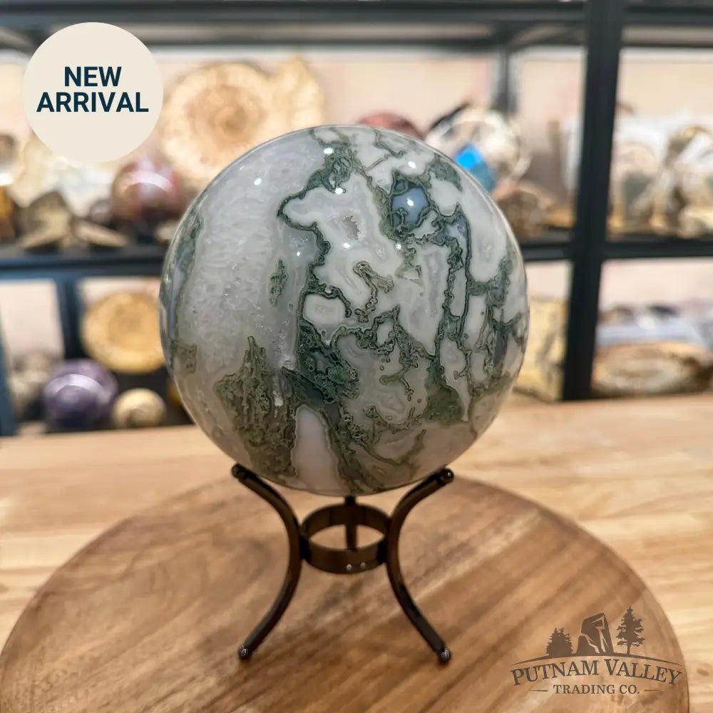 Green Moss Agate Sphere 5.35’’ - Sphere