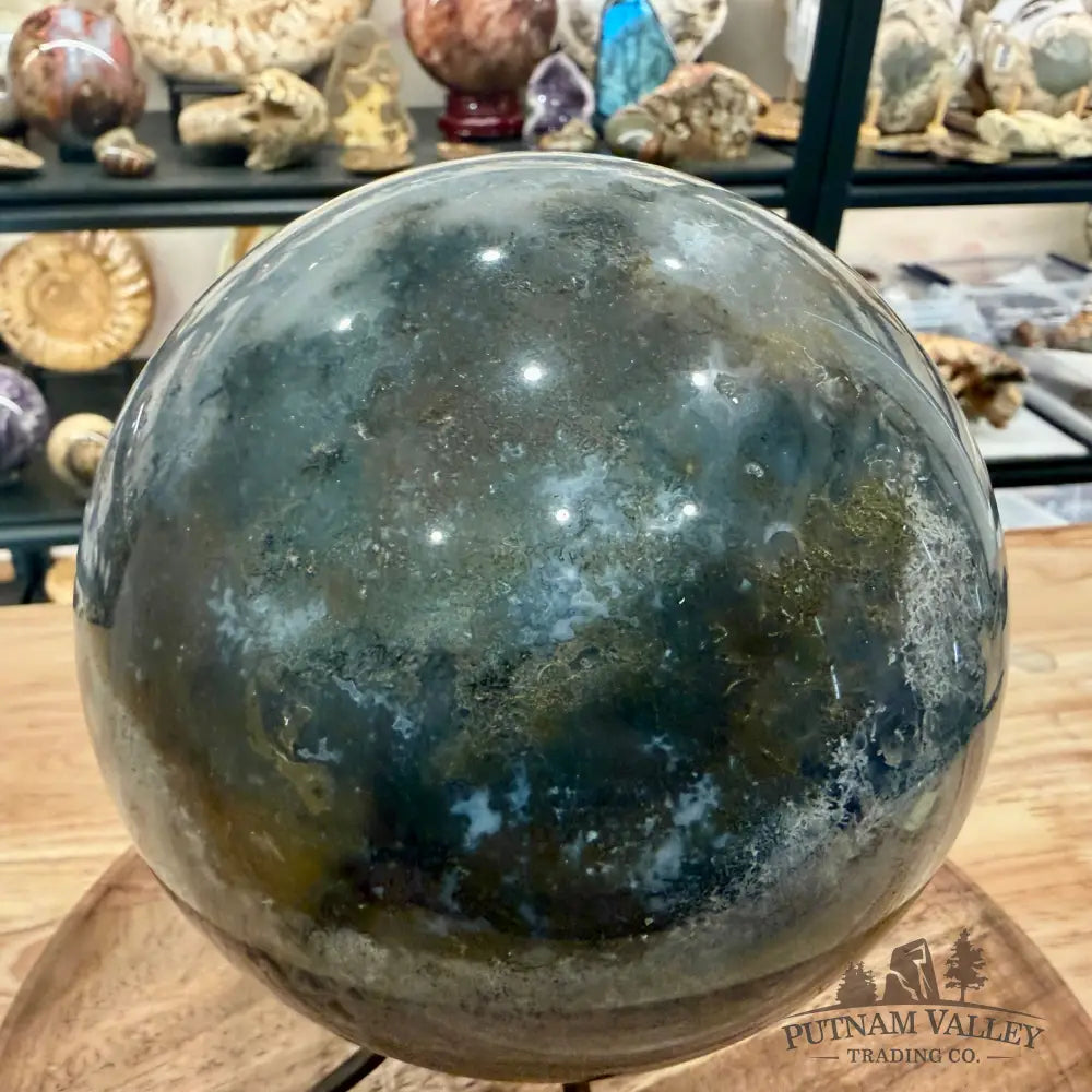 Green Moss Agate Sphere 5.78’’ - Sphere