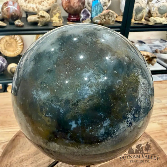 Green Moss Agate Sphere 5.78’’ - Sphere