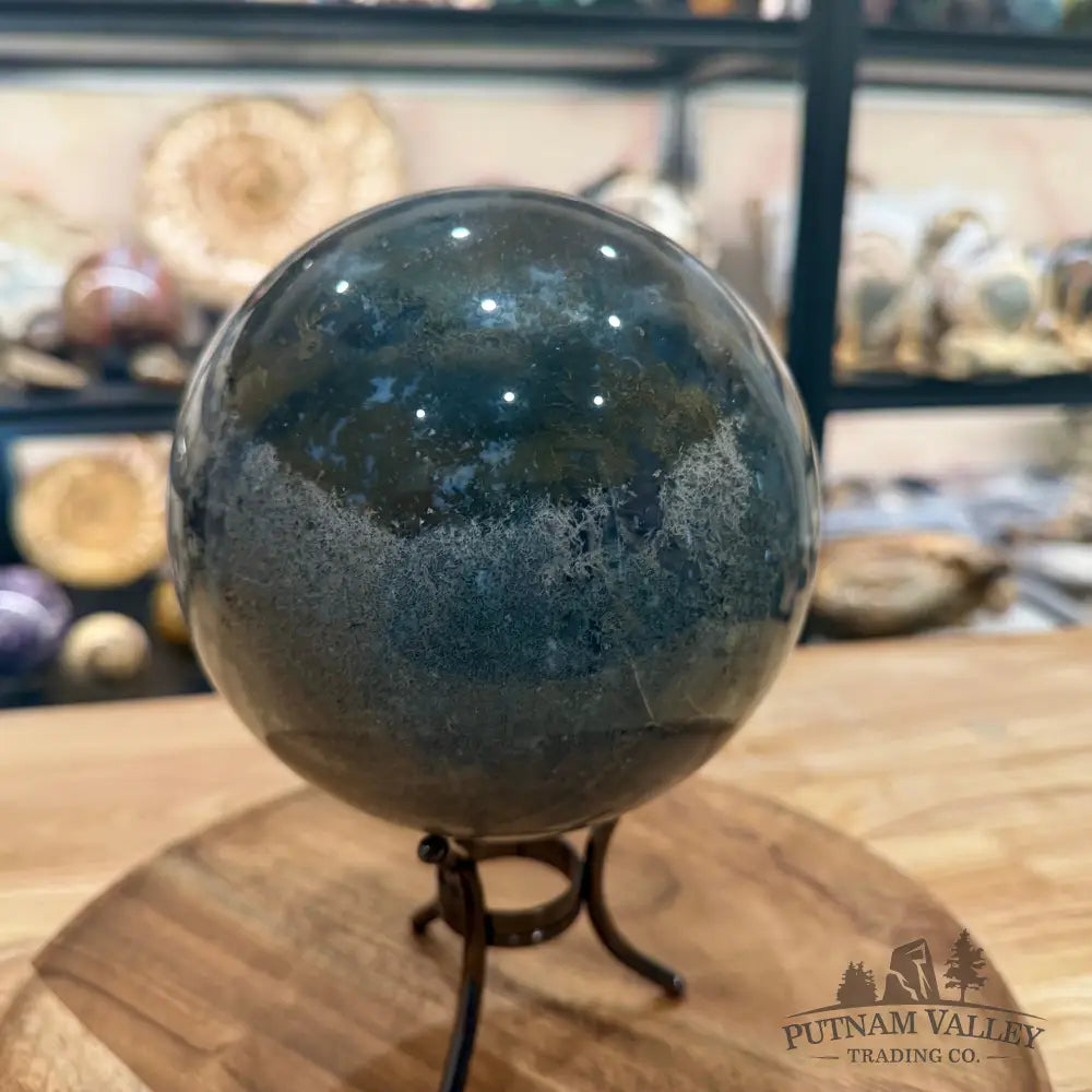 Green Moss Agate Sphere 5.78’’ - Sphere