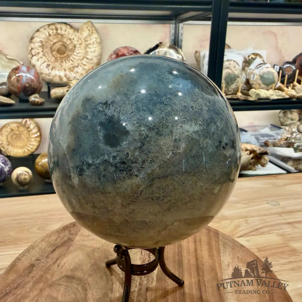 Green Moss Agate Sphere 5.78’’ - Sphere