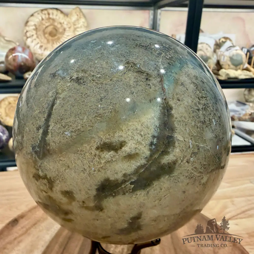 Green Moss Agate Sphere 5.78’’ - Sphere