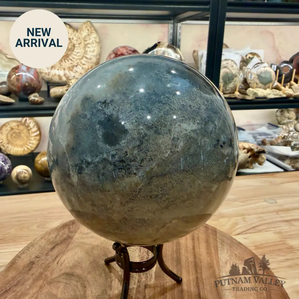 Green Moss Agate Sphere 5.78’’ - Sphere