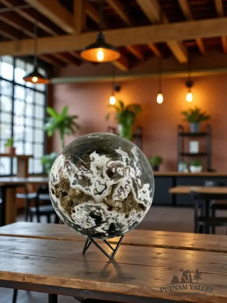 Green Moss Agate Sphere 6.75" - Putnam Valley Trading Co.