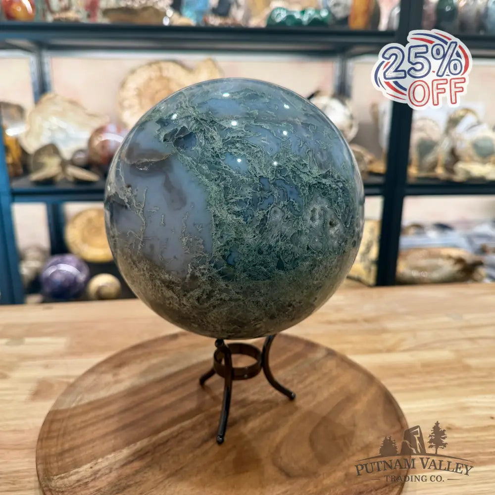 Green Moss Agate Sphere 6.96’’ - Sphere
