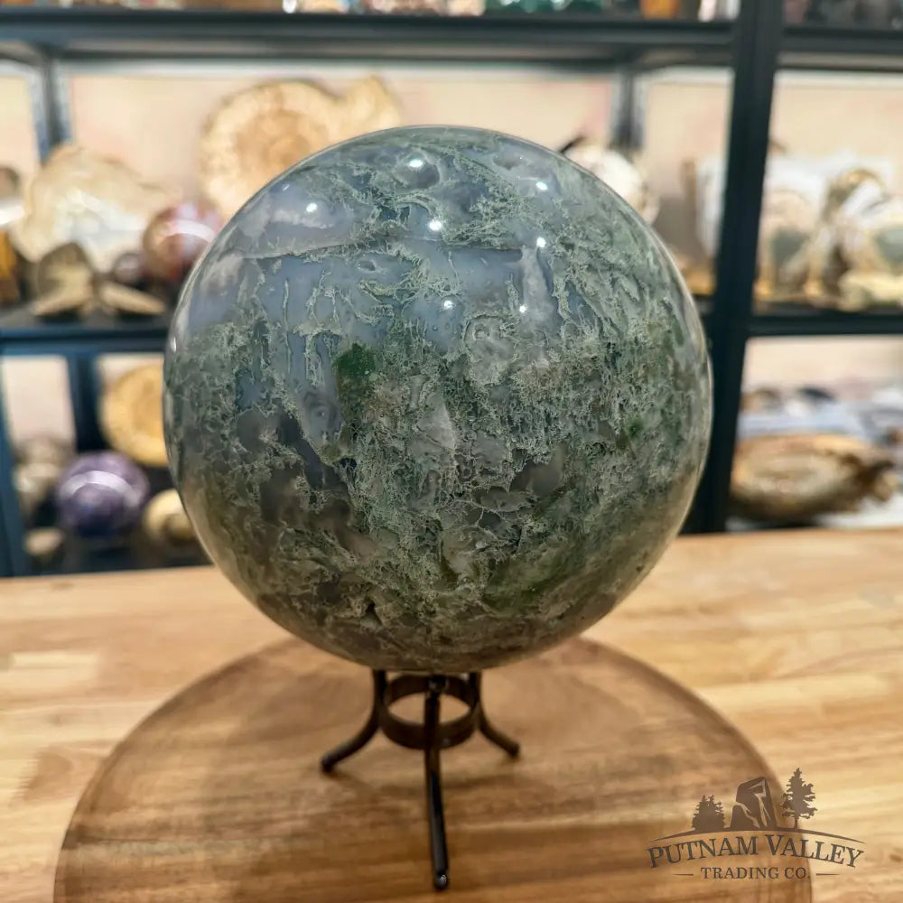 Green Moss Agate Sphere 6.96’’ - Sphere