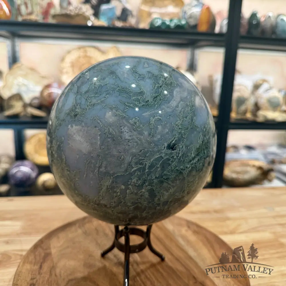 Green Moss Agate Sphere 6.96’’ - Sphere