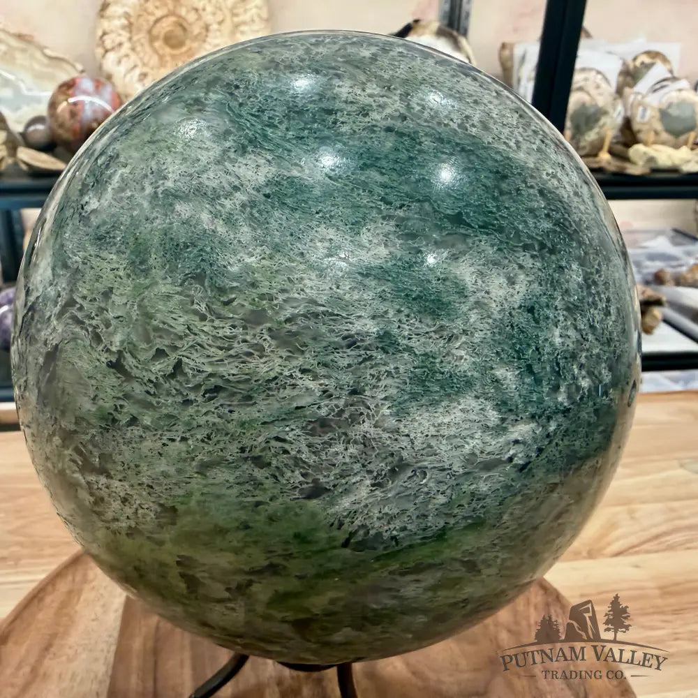 Green Moss Agate Sphere 6.96’’ - Sphere