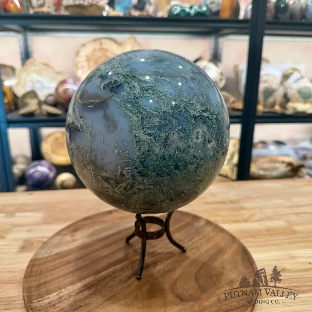 Green Moss Agate Sphere 6.96’’ - Sphere