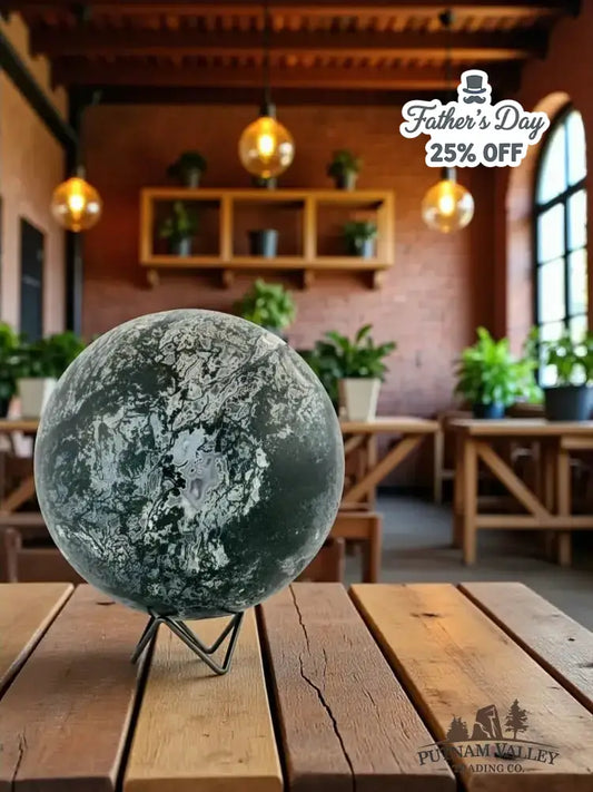 Green Moss Agate Sphere 7.3" - Putnam Valley Trading Co.