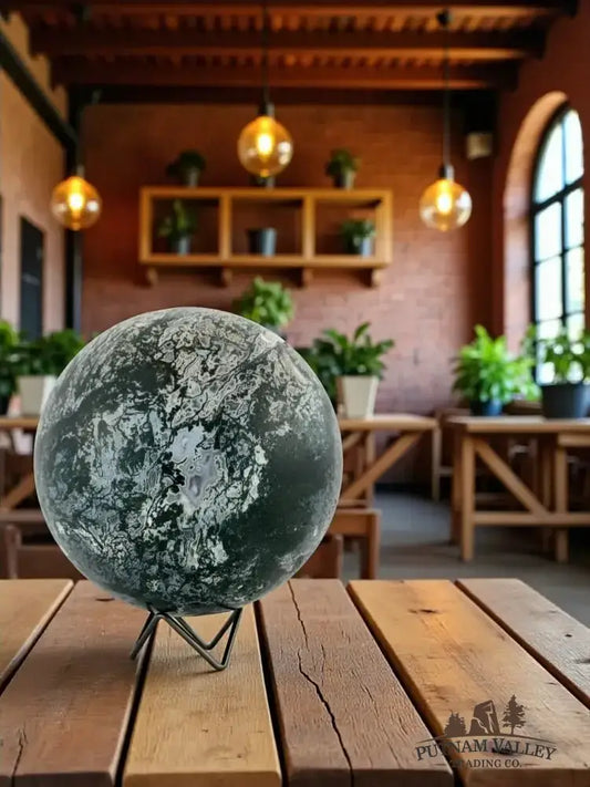 Green Moss Agate Sphere 7.3" - Putnam Valley Trading Co.