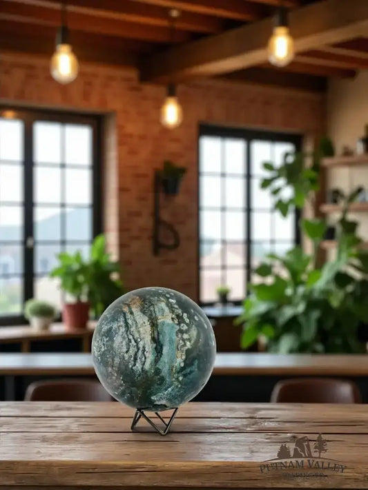 Green Moss Agate Sphere 7" - Putnam Valley Trading Co.