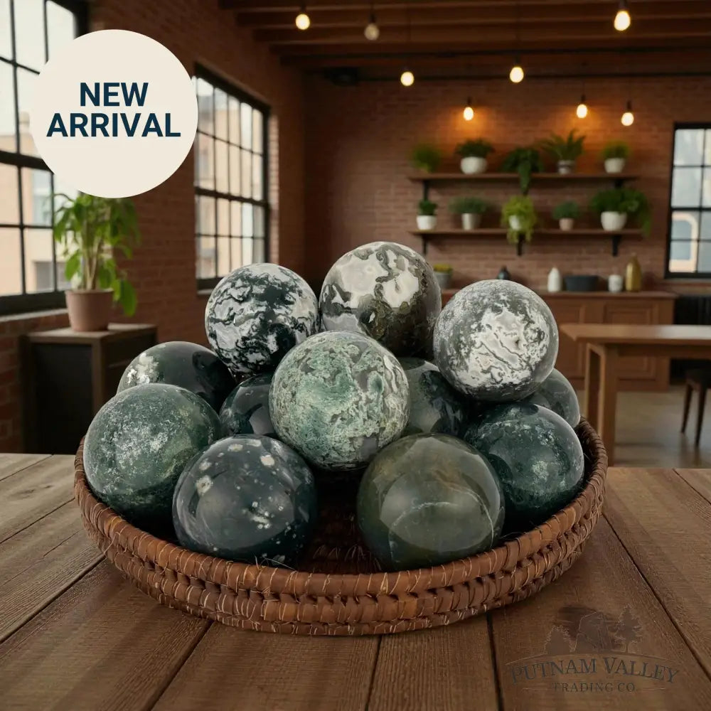 Green Moss Agate Spheres 2’’ - 2.4’’ Sphere