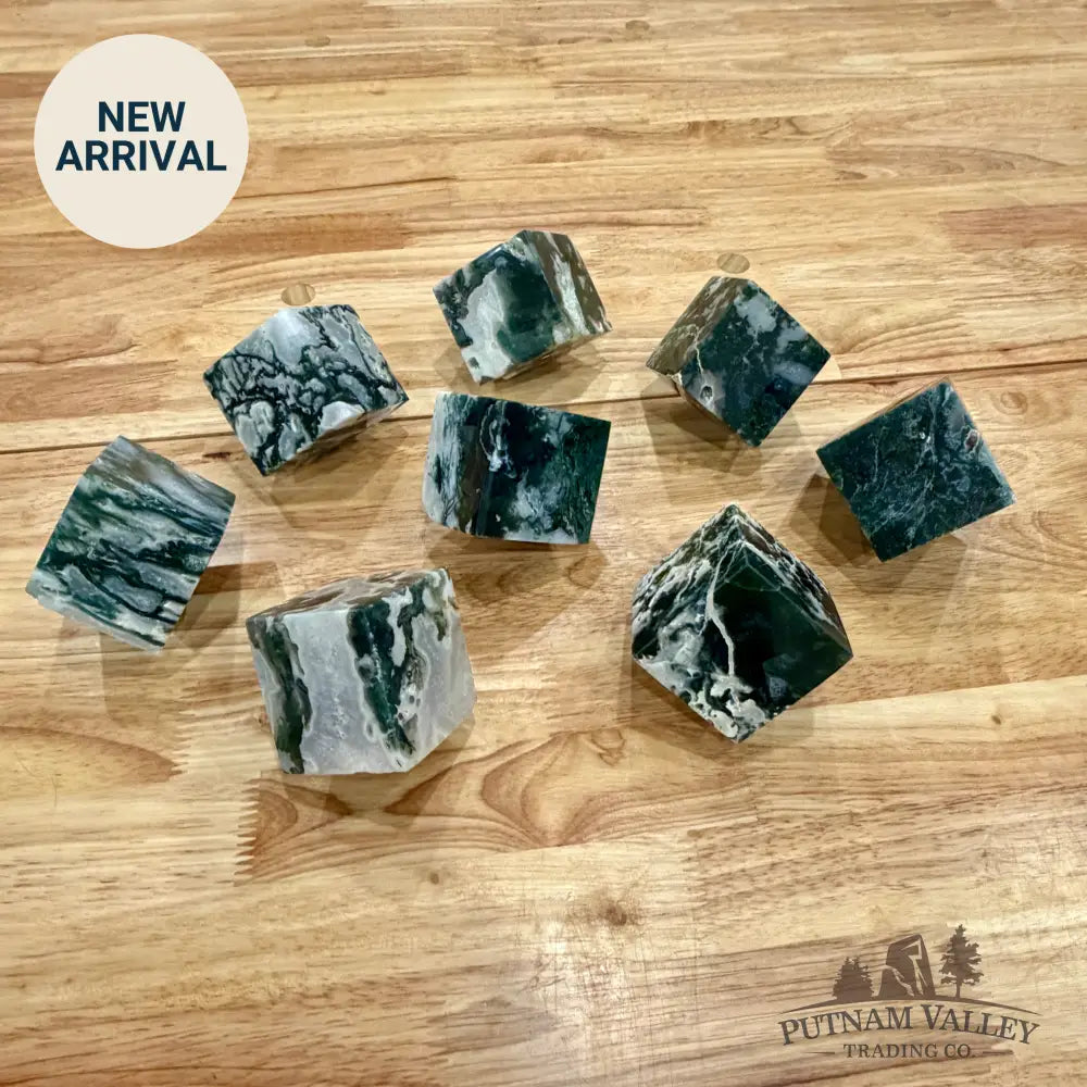 Green Moss Agate Standing Cubes 2.3’’ Cube