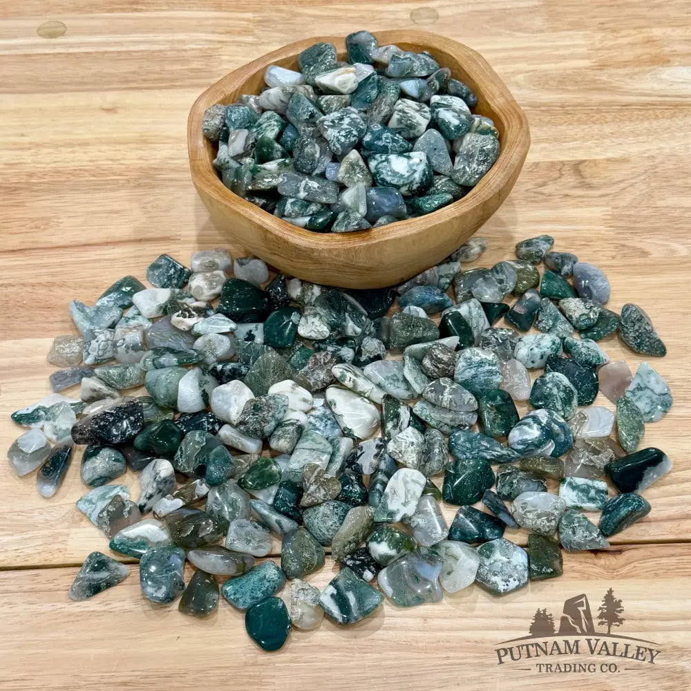 Tumbled Green Moss Agate (½ lb) | Freeform - Tumbled Stone