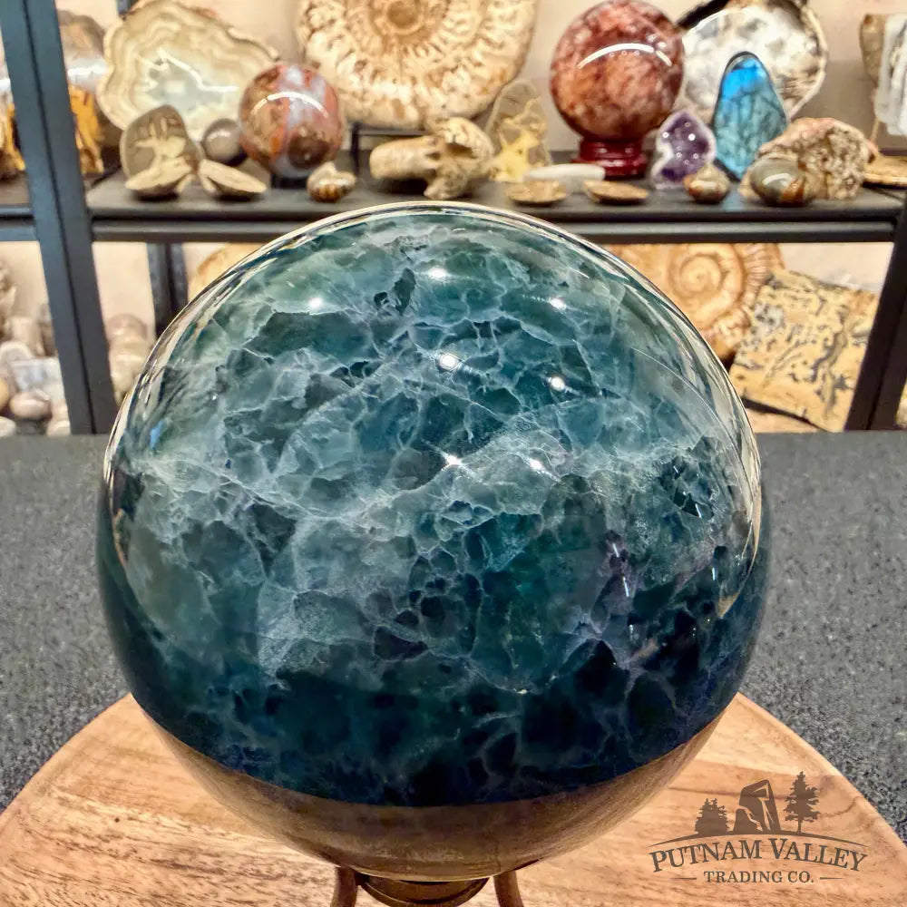 Green Rainbow Fluorite Sphere 5.10’’ - Sphere