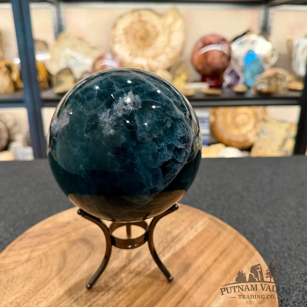 Green Rainbow Fluorite Sphere 5.10’’ - Sphere