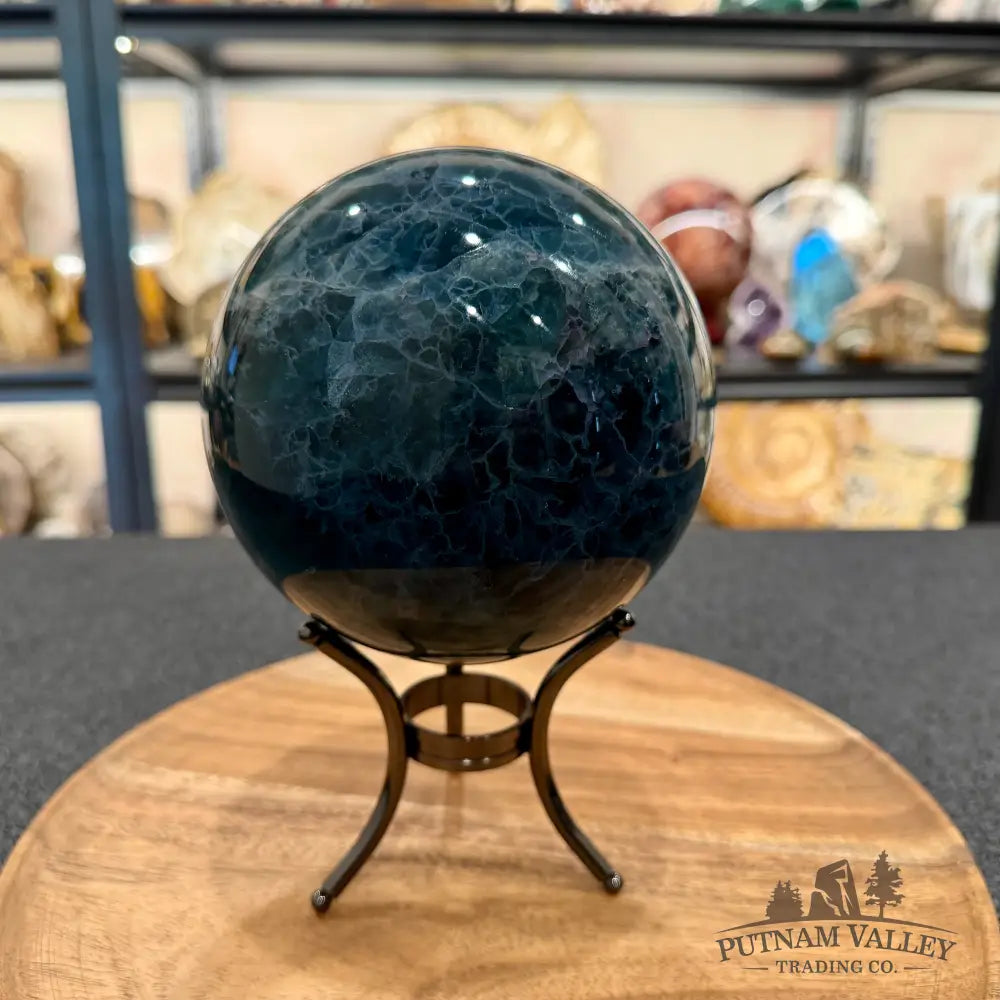 Green Rainbow Fluorite Sphere 5.10’’ - Sphere
