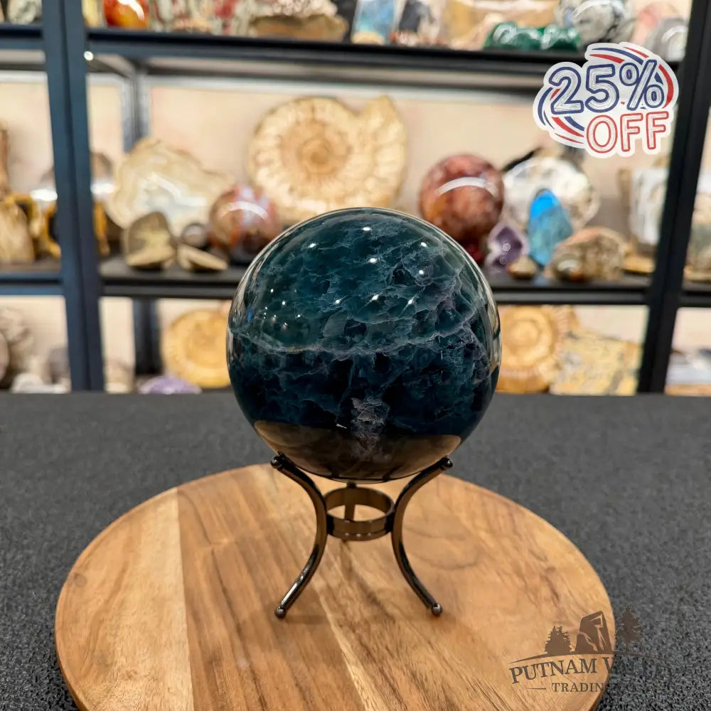 Green Rainbow Fluorite Sphere 5.10’’ - Sphere