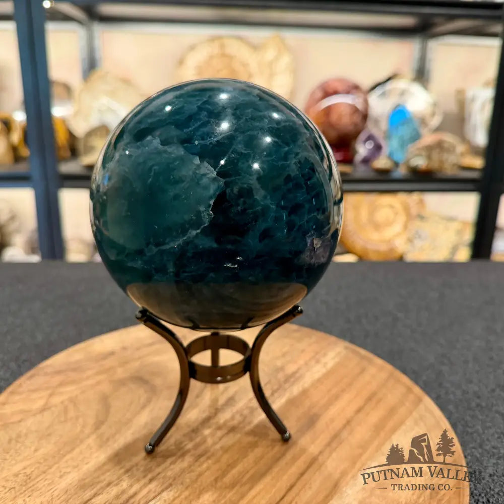 Green Rainbow Fluorite Sphere 5.10’’ - Sphere
