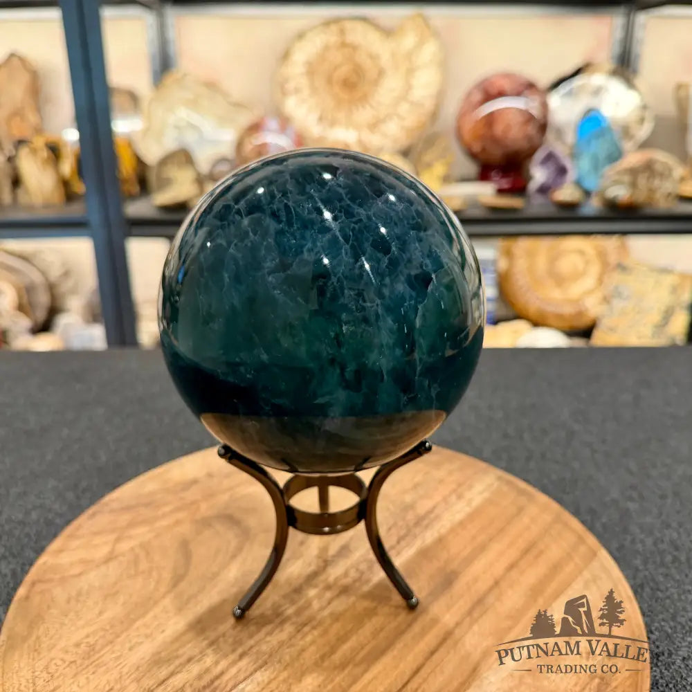 Green Rainbow Fluorite Sphere 5.10’’ - Sphere