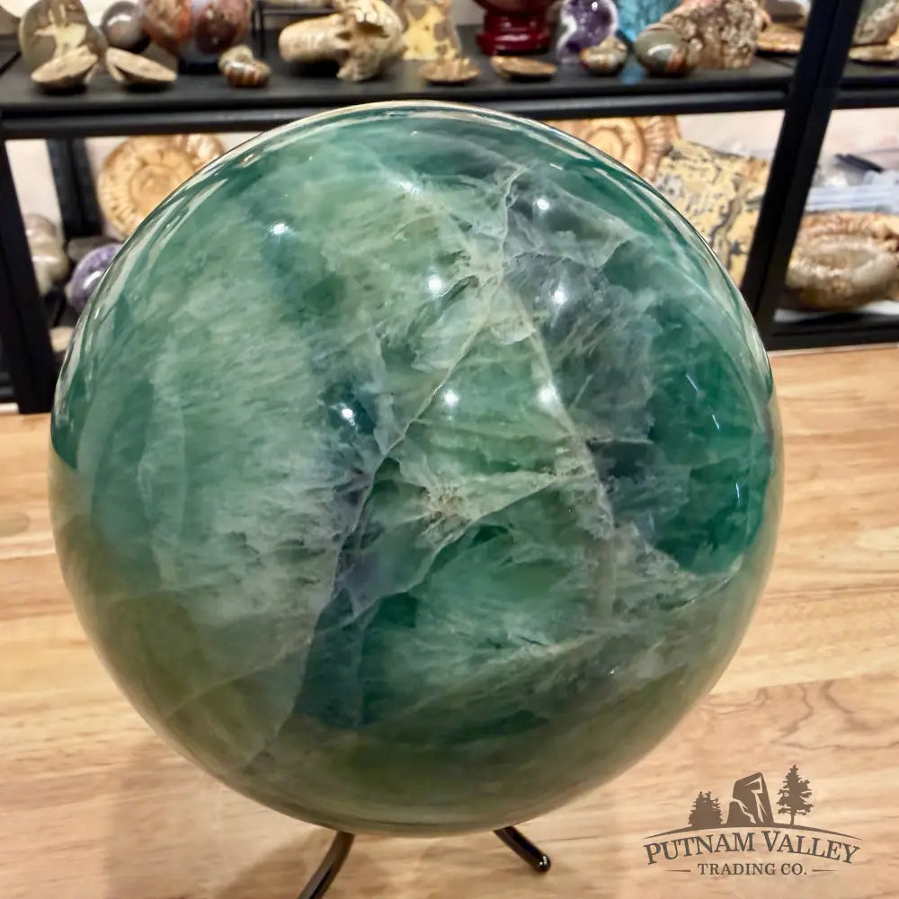 Green Rainbow Fluorite Sphere 6.25’’ - Sphere