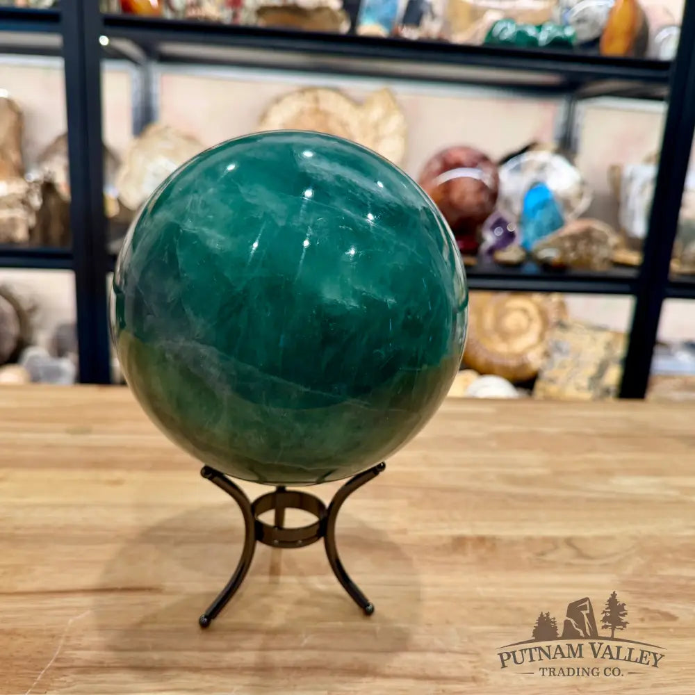 Green Rainbow Fluorite Sphere 6.25’’ - Sphere