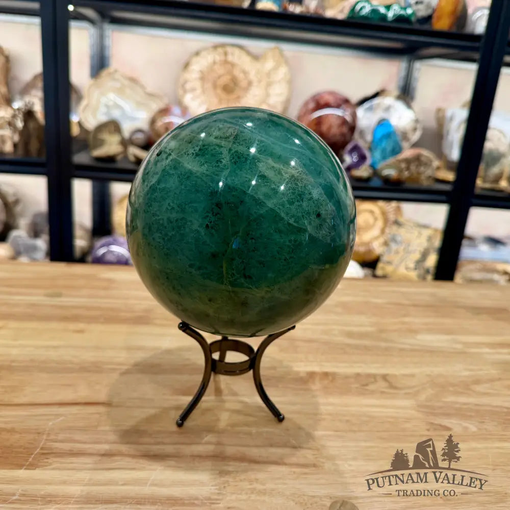 Green Rainbow Fluorite Sphere 6.25’’ - Sphere