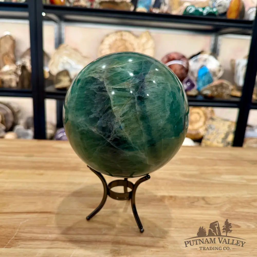 Green Rainbow Fluorite Sphere 6.25’’ - Sphere