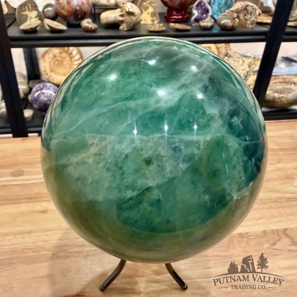 Green Rainbow Fluorite Sphere 6.25’’ - Sphere