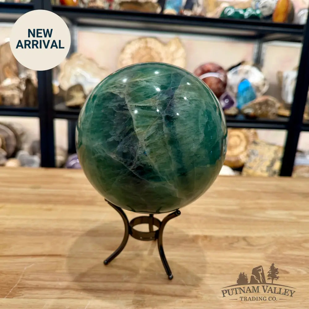 Green Rainbow Fluorite Sphere 6.25’’ - Sphere