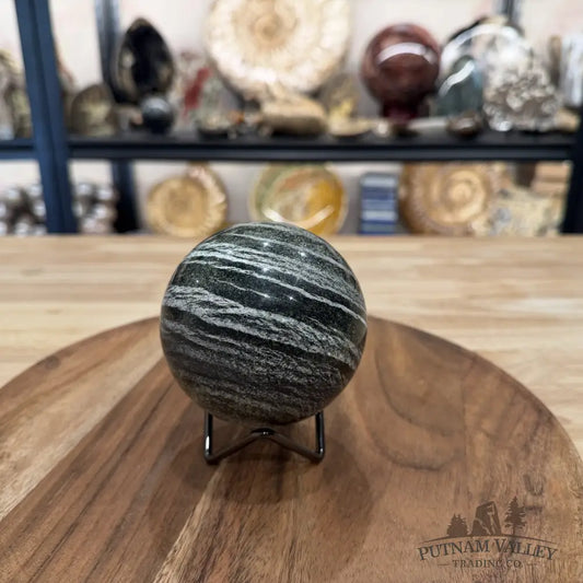 Green Zebra Jasper Sphere 3.42’’ | South Africa - Sphere