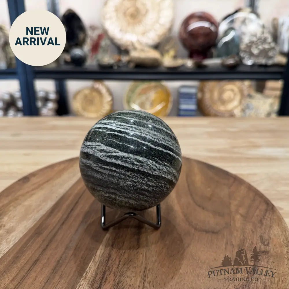 Green Zebra Jasper Sphere 3.42’’ | South Africa - Sphere