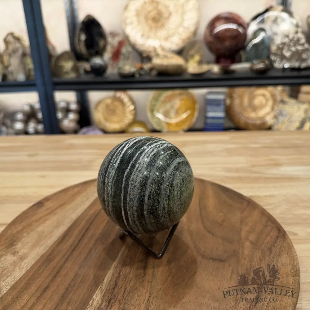 Green Zebra Jasper Sphere 3.42’’ | South Africa - Sphere