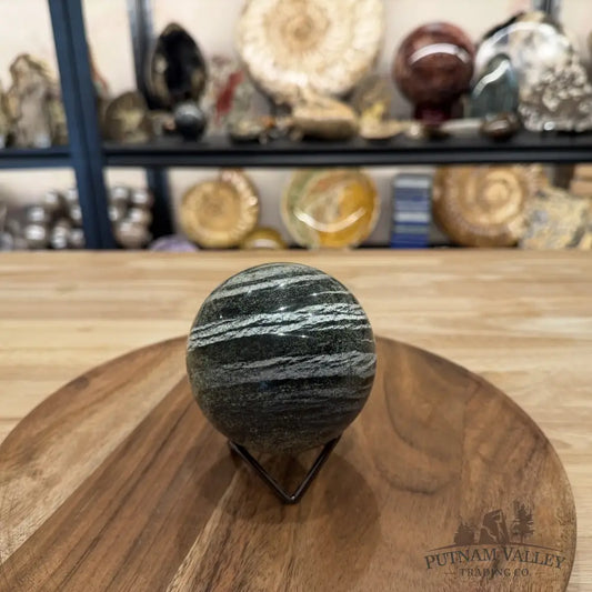 Green Zebra Jasper Sphere 3.42’’ | South Africa - Sphere