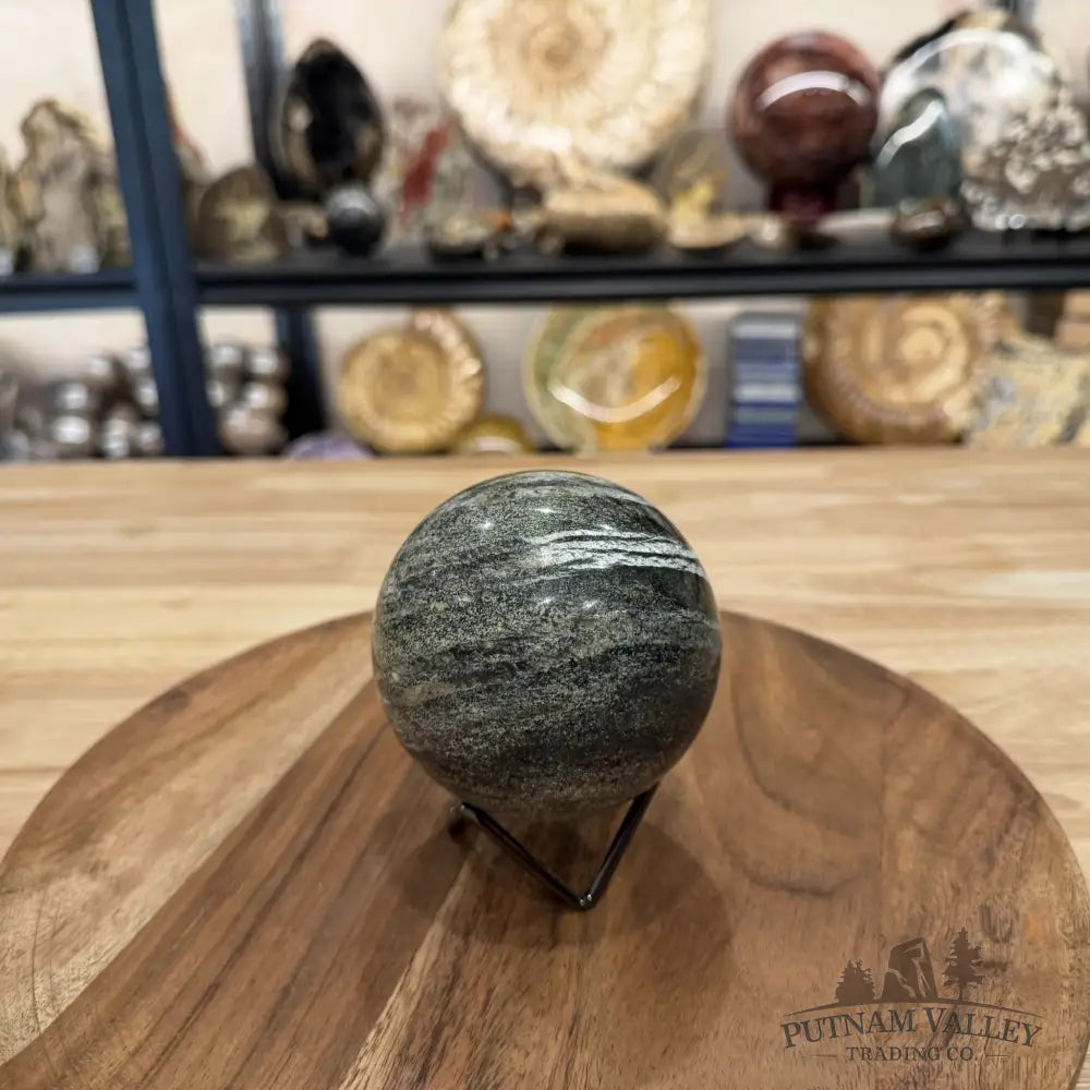 Green Zebra Jasper Sphere 3.42’’ | South Africa - Sphere