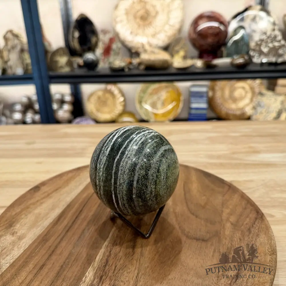 Green Zebra Jasper Sphere 3.42’’ | South Africa - Sphere