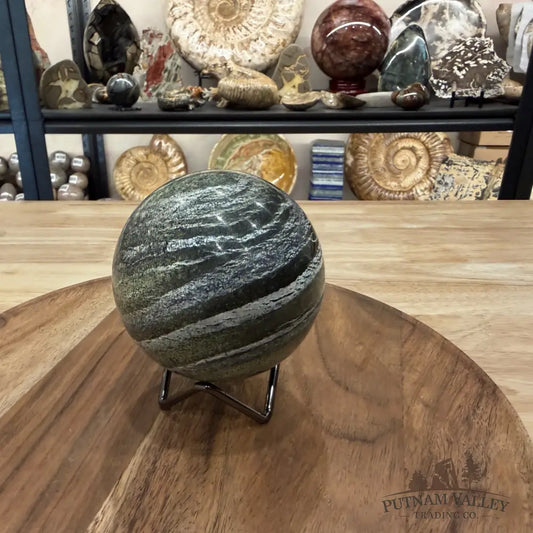 Green Zebra Jasper Sphere 3.52’’ | South Africa - Sphere
