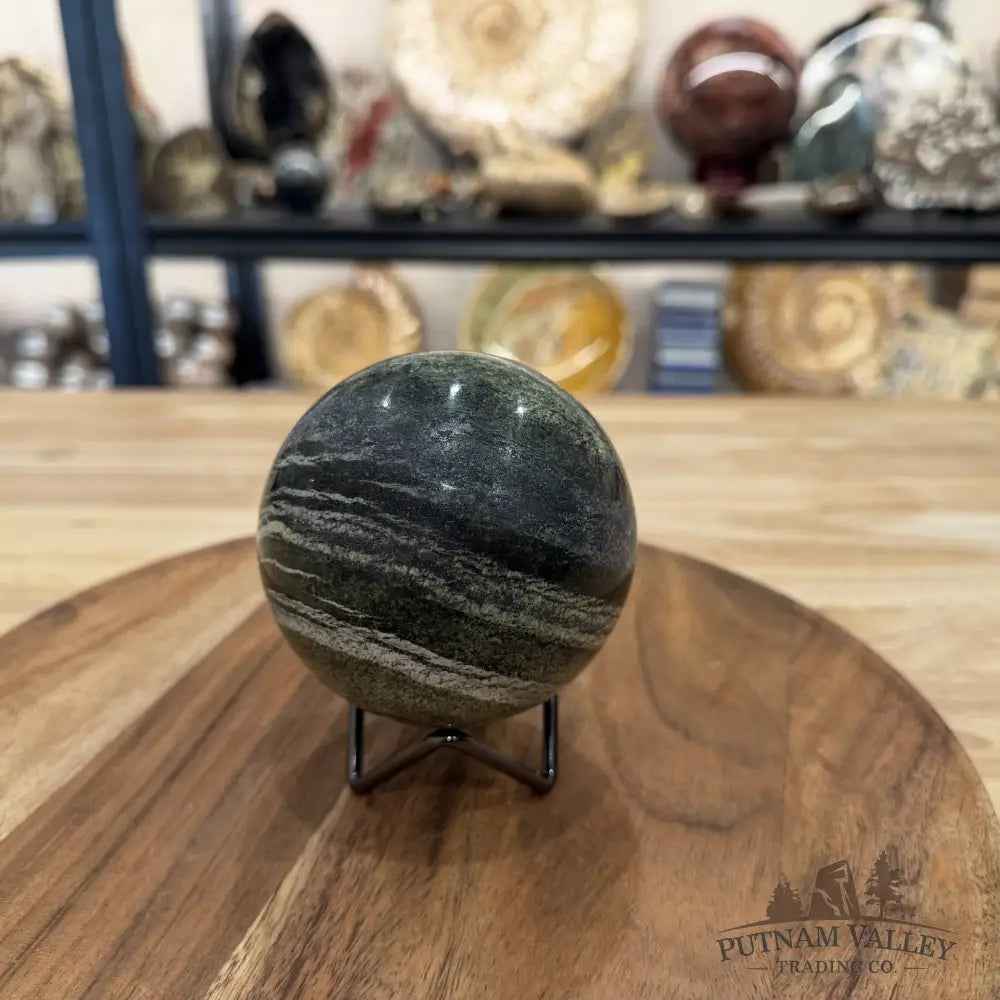 Green Zebra Jasper Sphere 3.52’’ | South Africa - Sphere
