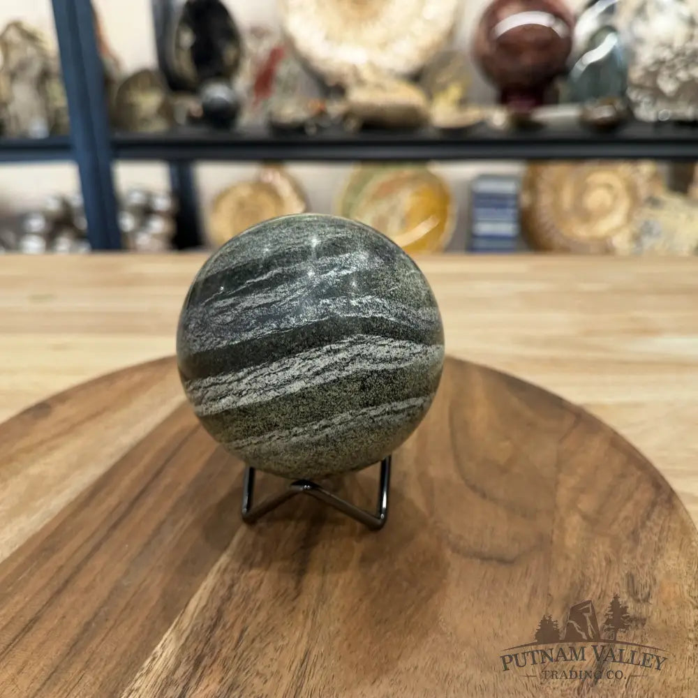 Green Zebra Jasper Sphere 3.52’’ | South Africa - Sphere